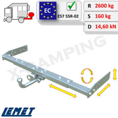 Gancio di traino regolabile e universale per camper di LEMET